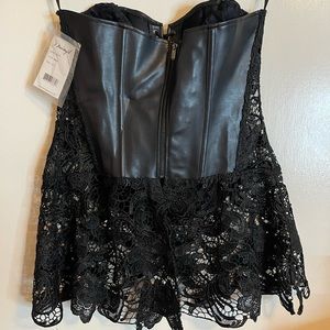 Black laced corset